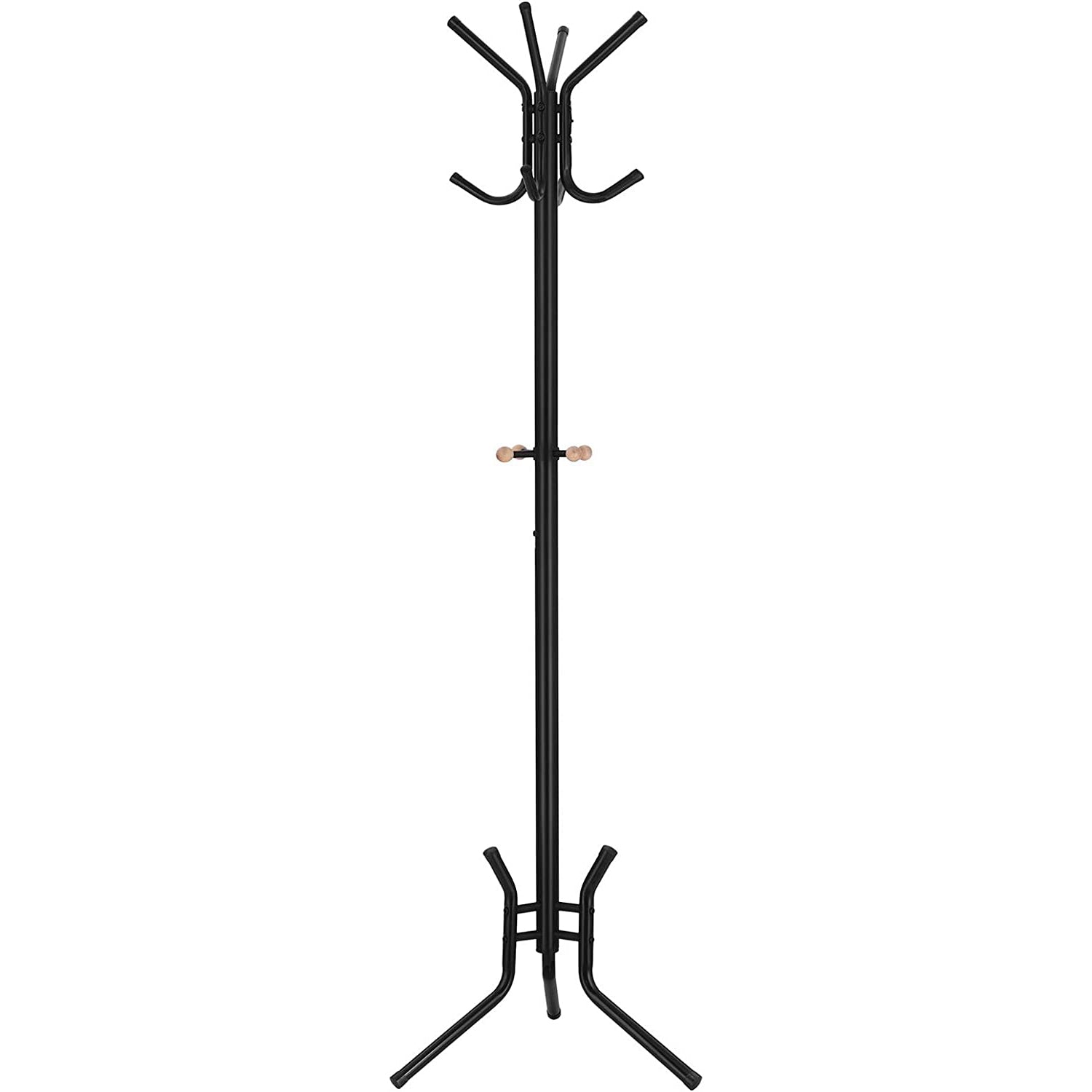 Samostojeća metalna vješalica za kapute, odjeću, visoka 176 cm, crna | SONGMICS-vitahome.hr