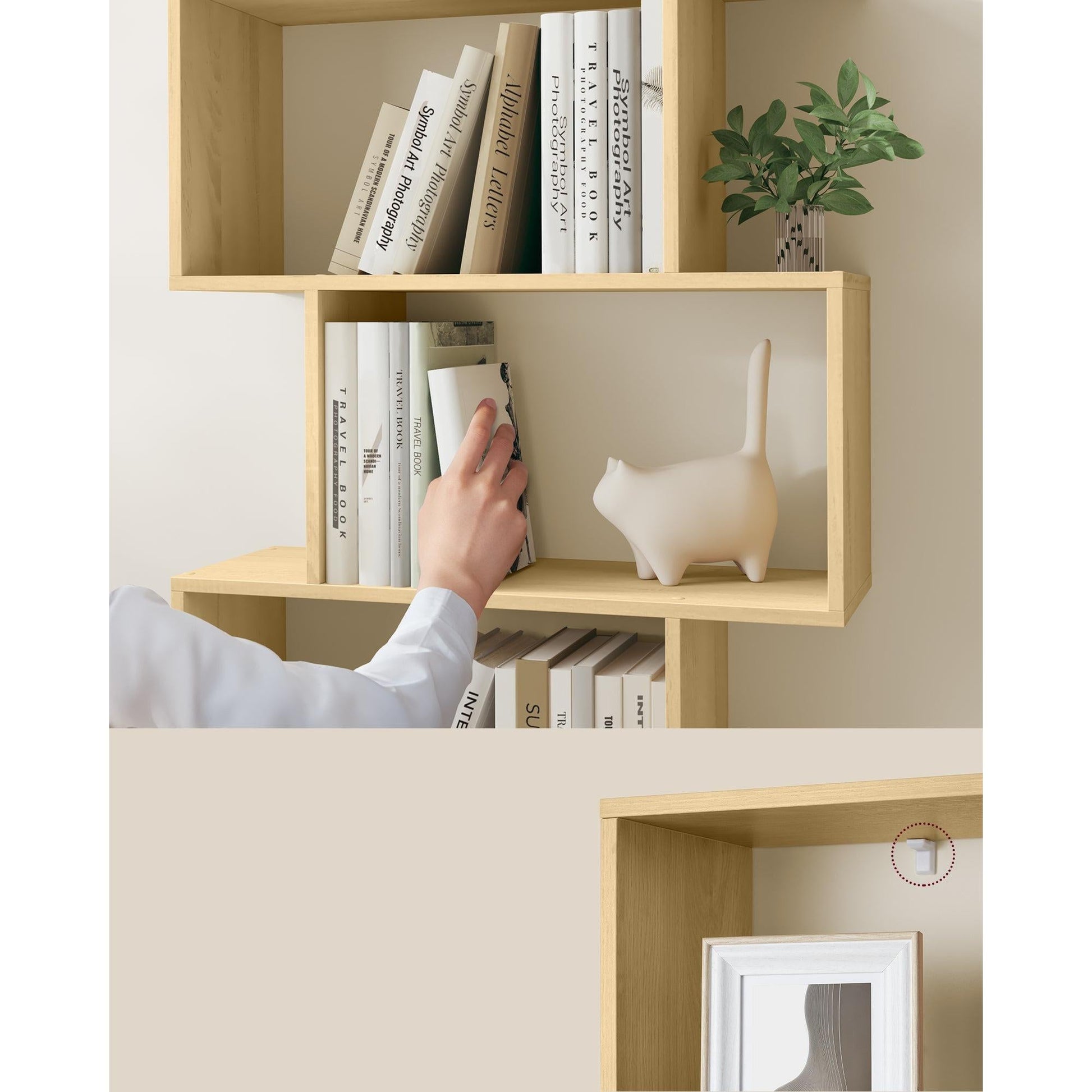 Samostojeća polica na 6 razina, 24 x 70 x 190,5 cm, prirodna boja hrasta | VASAGLE-VASAGLE-Vita Home