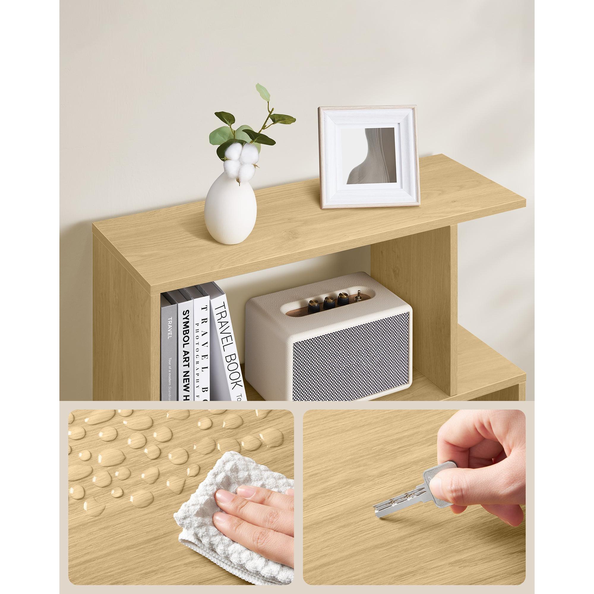 Samostojeća polica na 6 razina, 24 x 70 x 190,5 cm, prirodna boja hrasta | VASAGLE-VASAGLE-Vita Home