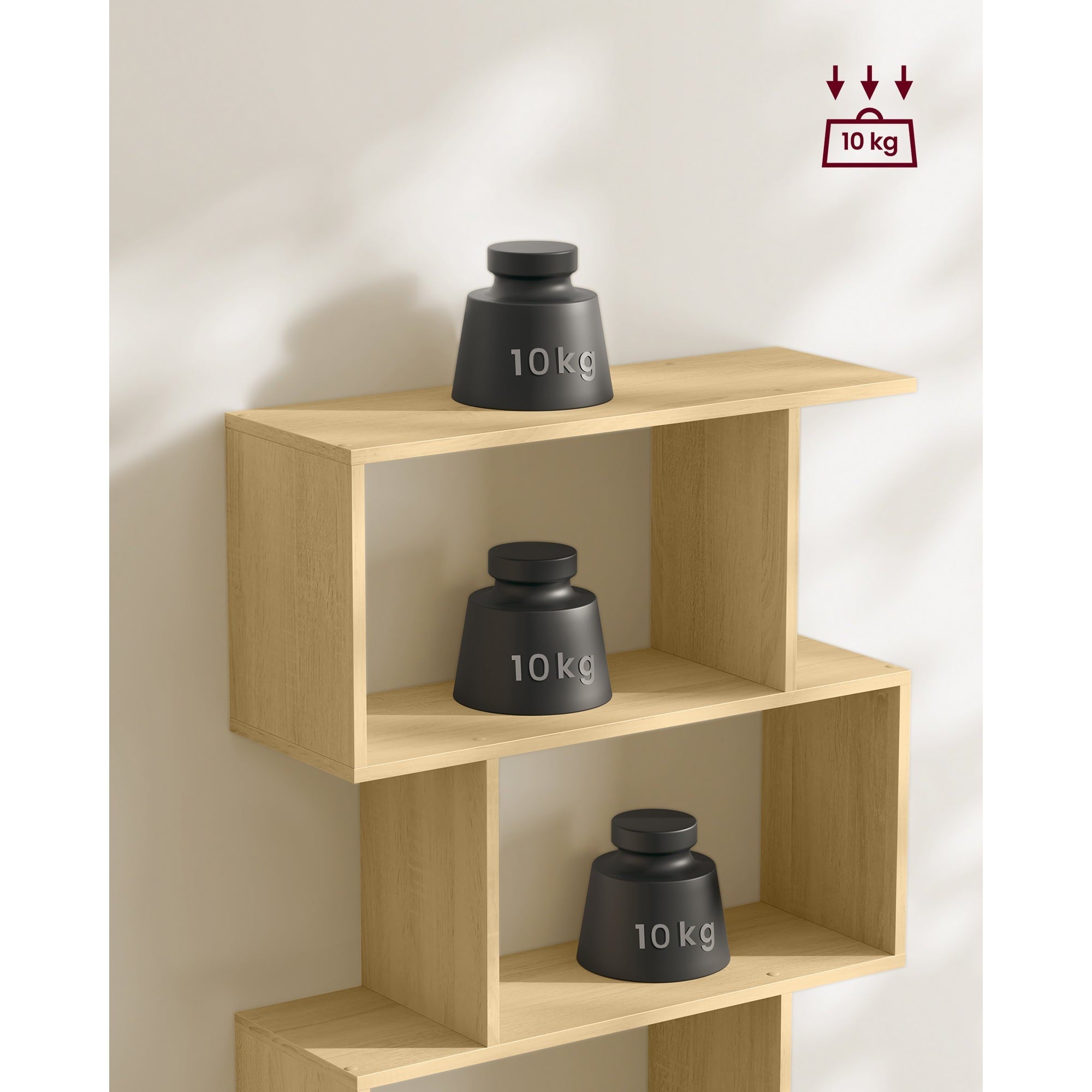 Samostojeća polica na 6 razina, 24 x 70 x 190,5 cm, prirodna boja hrasta | VASAGLE-VASAGLE-Vita Home