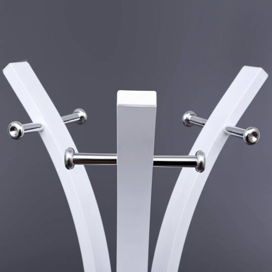 Samostojeća vješalica za kapute, odjeću, metalna, visoka 176cm, bijela | SONGMICS-vitahome.hr