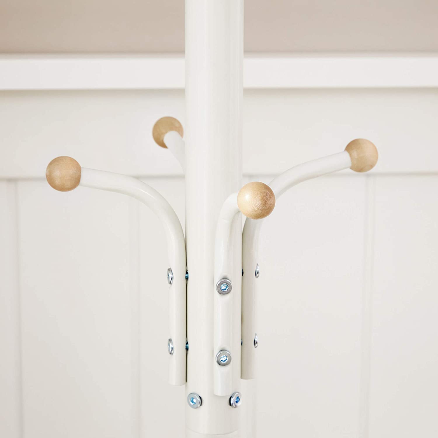 Samostojeća vješalica za kapute, odjeću, metalna, visoka 182 cm, bijela | SONGMICS-vitahome.hr