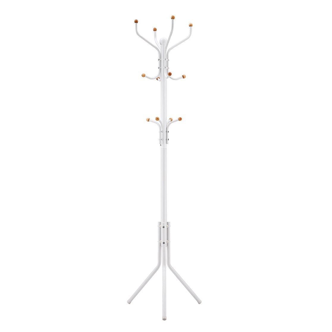 Samostojeća vješalica za kapute, odjeću, metalna, visoka 182 cm, bijela | SONGMICS-vitahome.hr