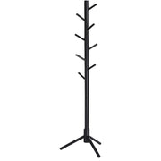 Samostojeća vješalica za kapute, odjeću, od punog drveta, visoka 175cm, crna | VASAGLE-vitahome.hr