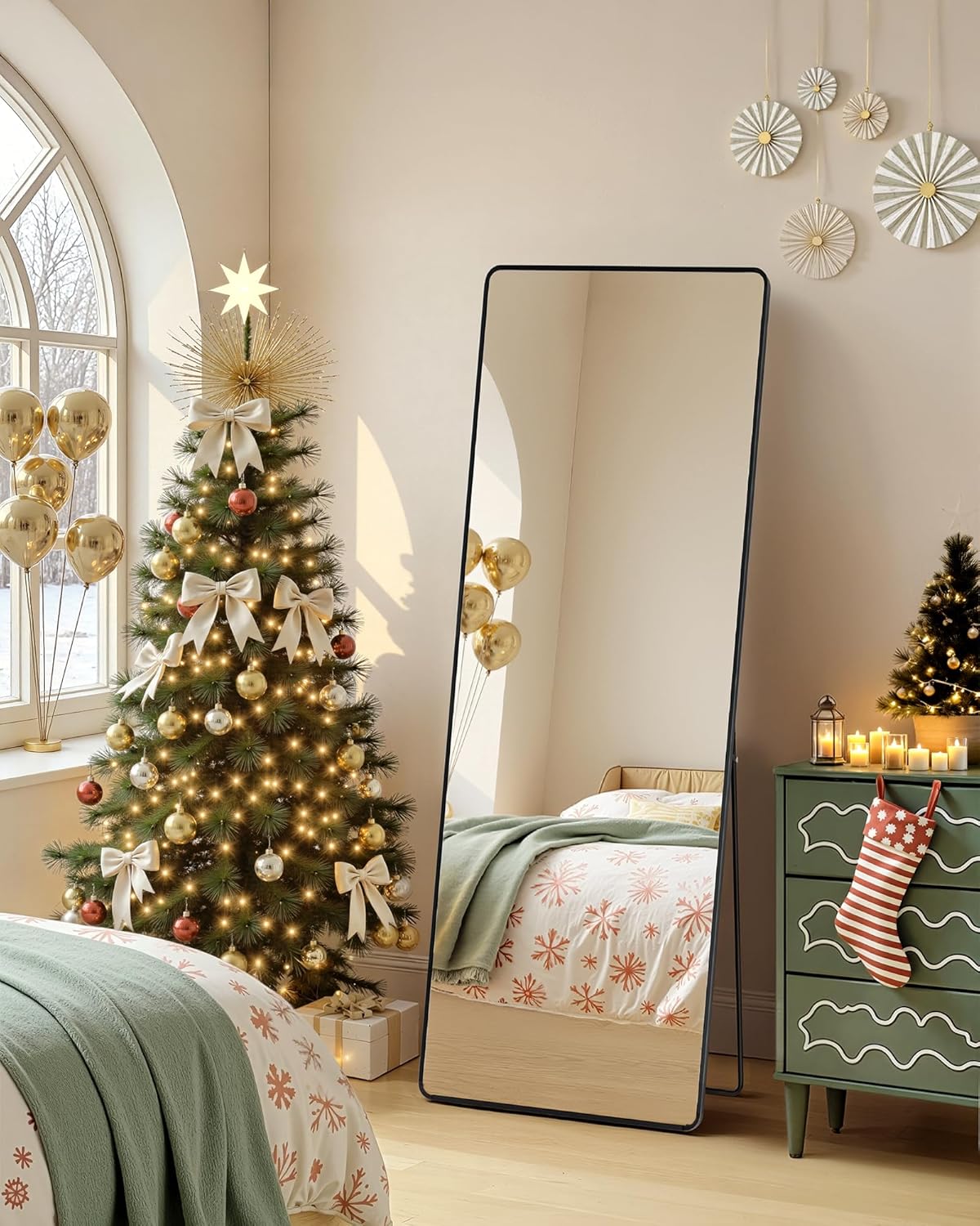 Samostojeće ogledalo, 165 x 60 cm, crno