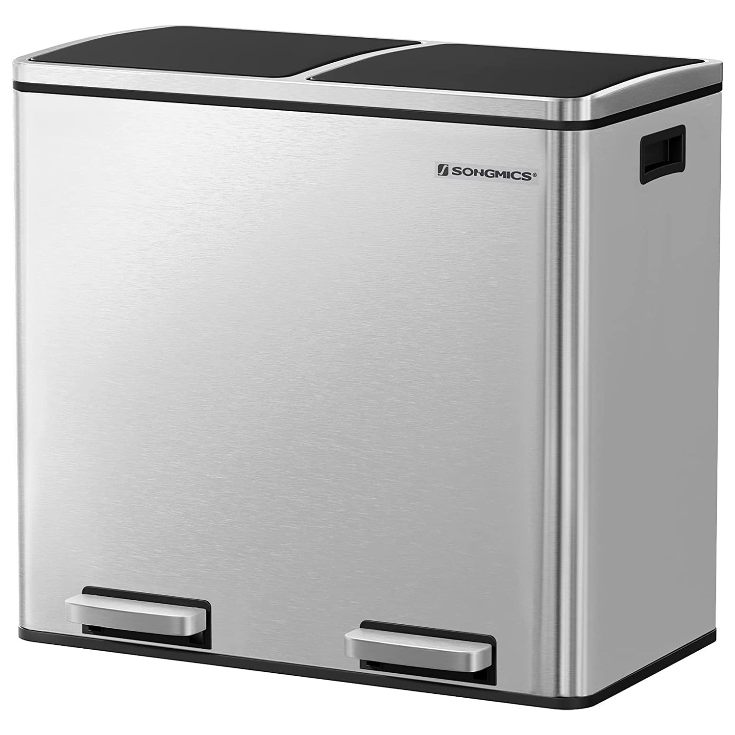 Selektivna kanta za smeće, sakupljač kuhinjskog otpada, nehrđajući čelik, 2 x 24 L | SONGMICS-vitahome.hr