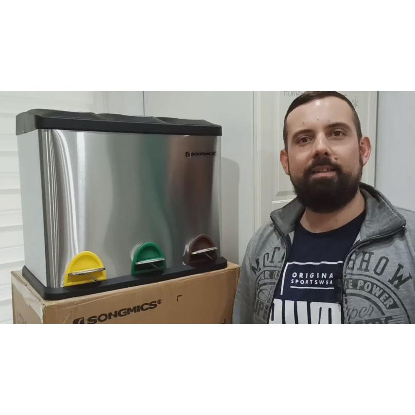 Selektivni sakupljač otpada, kanta za smeće nehrđajući čelik 24L | SONGMICS-vitahome.hr