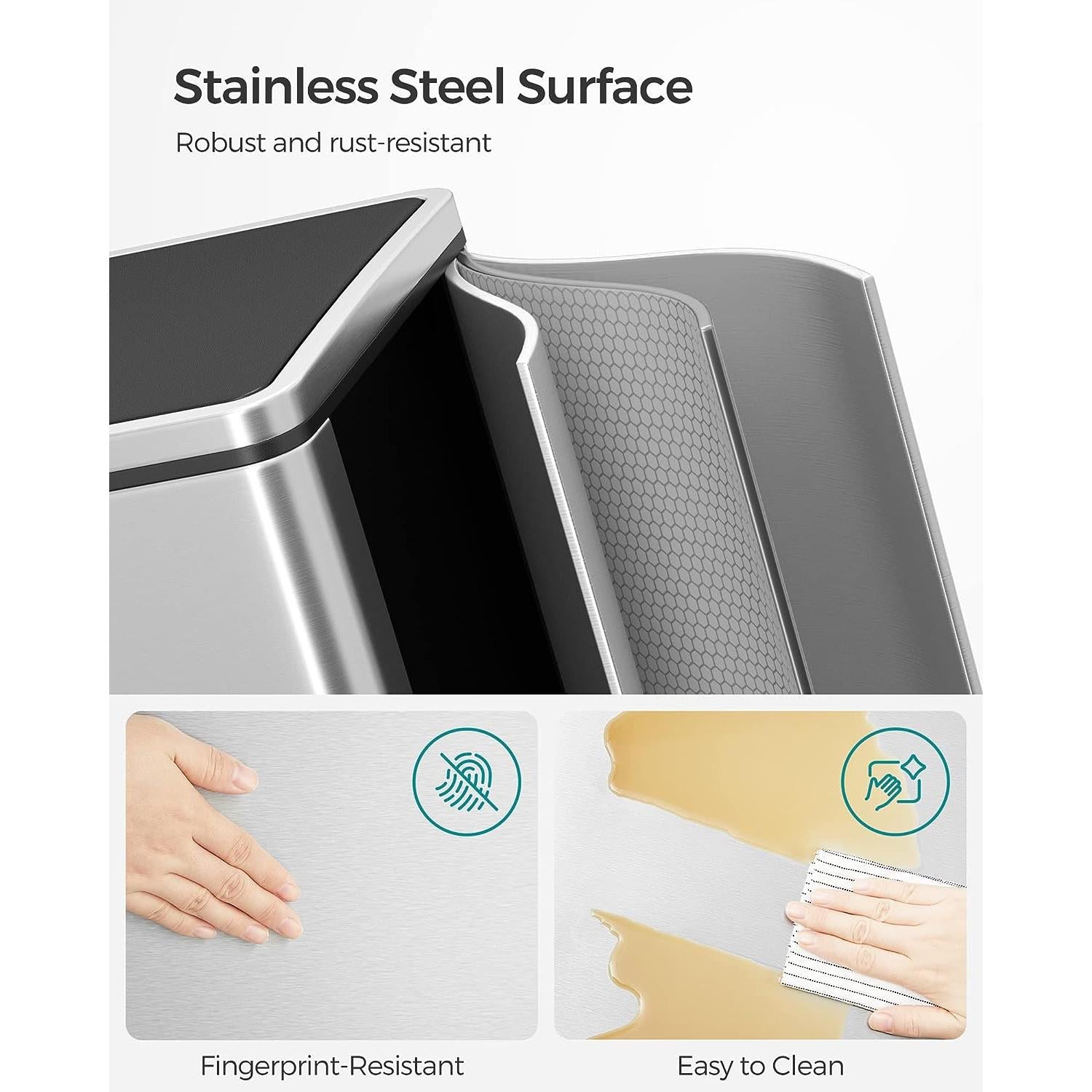 Selektivni sakupljač otpada, s 2 plastične unutarnje posude, 2 x 30 L | SONGMICS-SONGMICS-Vita Home