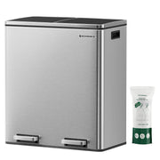 Selektivni sakupljač otpada, s 2 plastične unutarnje posude, 2 x 30 L | SONGMICS-SONGMICS-Vita Home