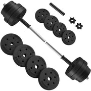 Set bučica, dodatna bučica sa šipkom, 30 kg, crna | SONGMICS-vitahome.hr