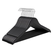 Set od 10 drvenih vješalica s urezima na ramenima, srebrno-crne | SONGMICS-vitahome.hr