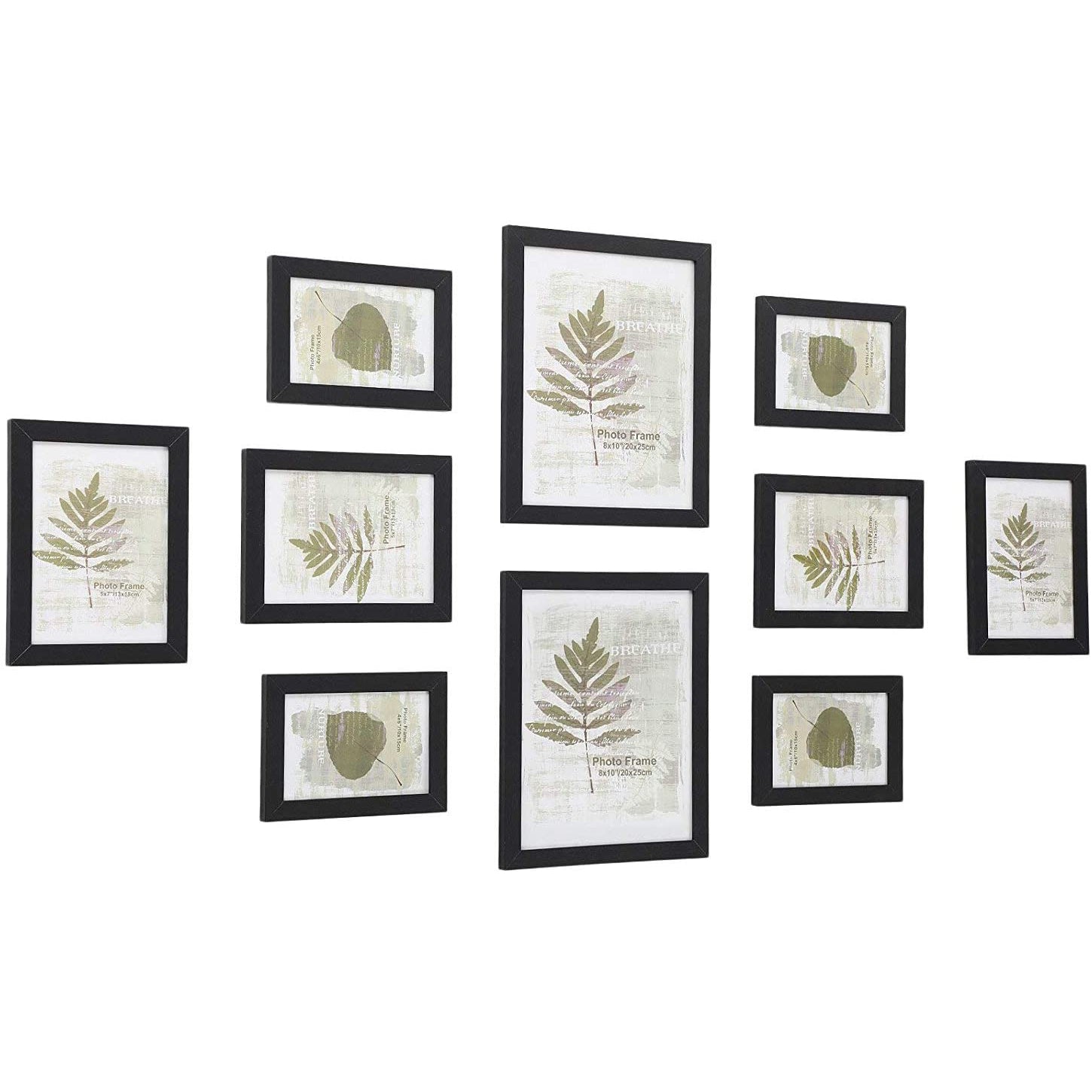 Set od 10 okvira za fotografije, crne boje | SONGMICS-vitahome.hr