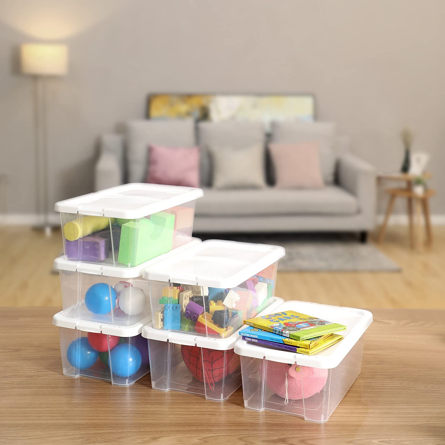 Set od 12 plastičnih kutija za pohranu, za cipele maksimalne veličine 41, prozirne | SONGMICS-vitahome.hr