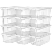 Set od 12 plastičnih kutija za pohranu, za cipele maksimalne veličine 41, prozirne | SONGMICS-vitahome.hr