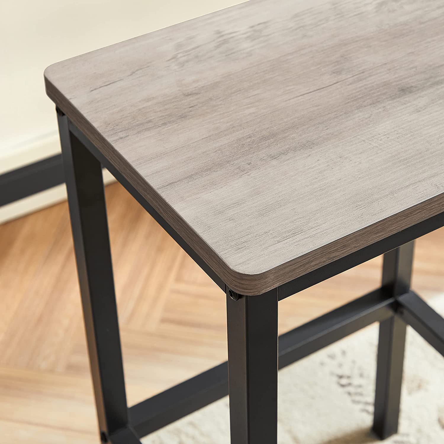 Set od 2 barske stolice, kuhinjske stolice 40 x 65 x 30 cm, sivo-crna | VASAGLE-vitahome.hr