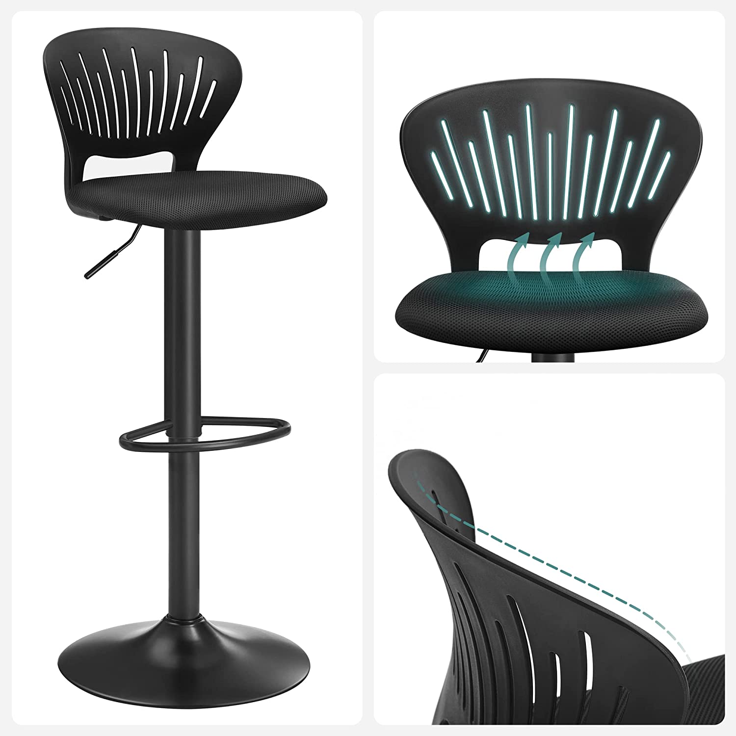 Set od 2 barske stolice podesive visine | SONGMICS-vitahome.hr