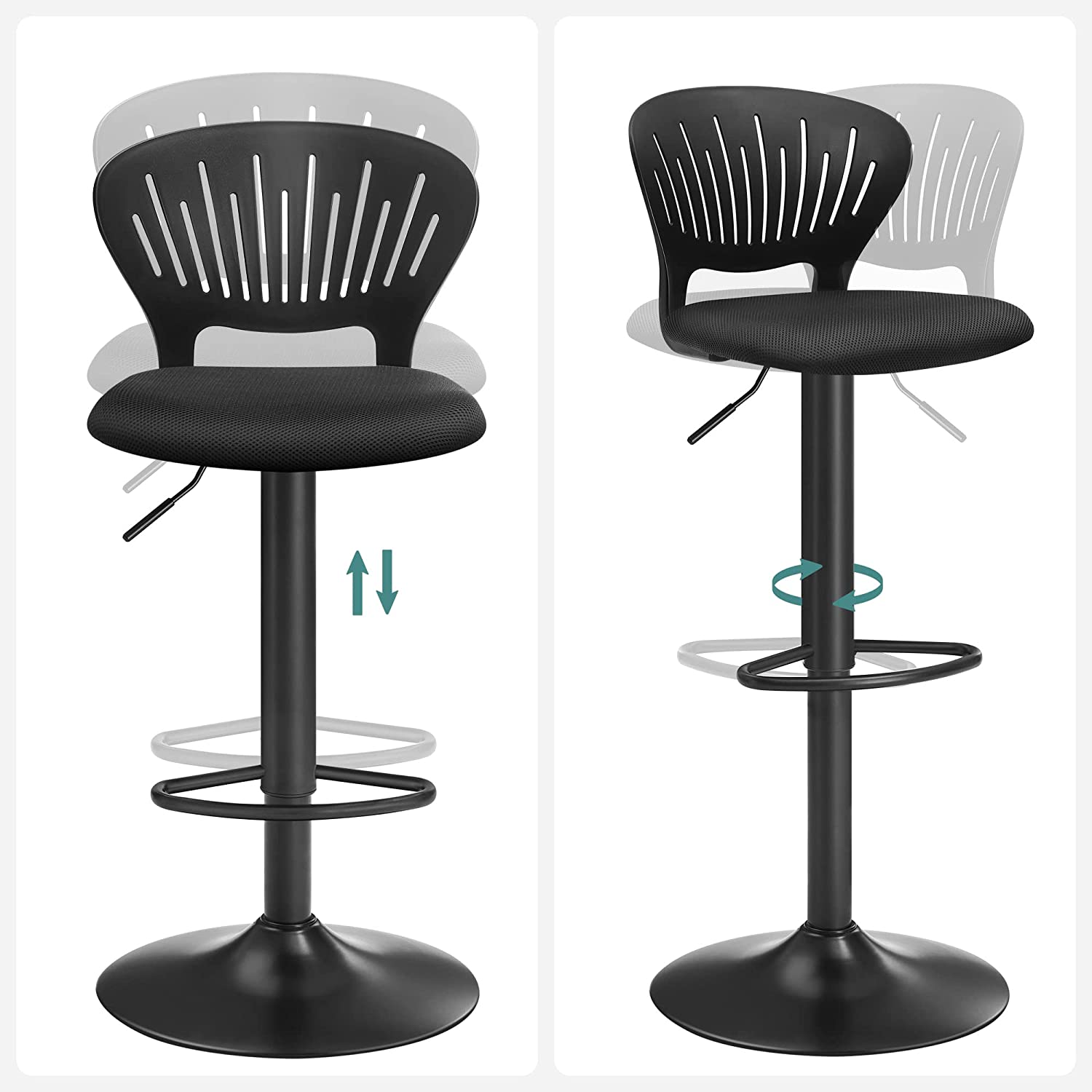 Set od 2 barske stolice podesive visine | SONGMICS-vitahome.hr