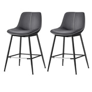 Set od 2 barske stolice s ergonomskim naslonom , visina sjedala 62 cm, crna | VASAGLE-vitahome.hr