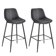Set od 2 barske stolice s ergonomskim naslonom , visina sjedala 73 cm, crna | VASAGLE-vitahome.hr
