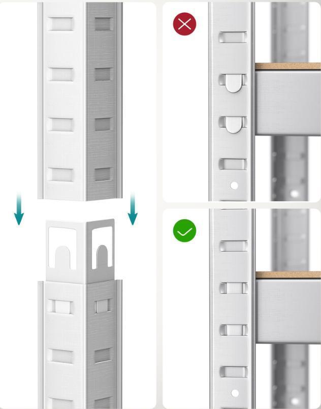 Set od 2 čelične police nosivosti od po 130kg, 160x80x40cm, srebrne | SONGMICS-SONGMICS-Vita Home