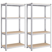 Set od 2 čelične police nosivosti od po 130kg, 160x80x40cm, srebrne | SONGMICS-SONGMICS-Vita Home