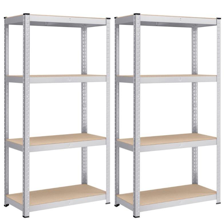 Set od 2 čelične police nosivosti od po 130kg, 160x80x40cm, srebrne | SONGMICS-SONGMICS-Vita Home