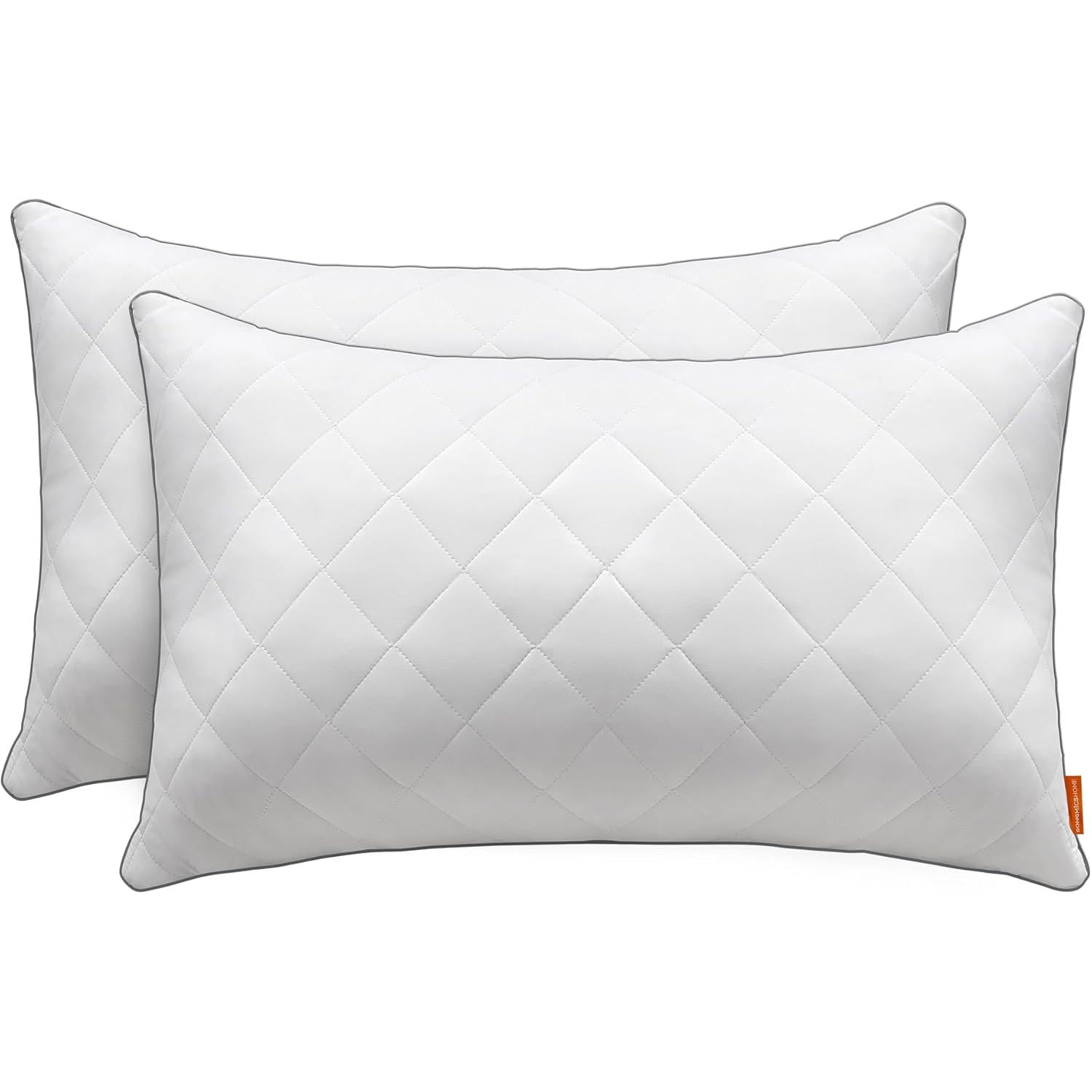 Set od 2 dvostrana jastuka, perivi u perilici, 74 x 48 cm, bijeli | SONGMICS-vitahome.hr
