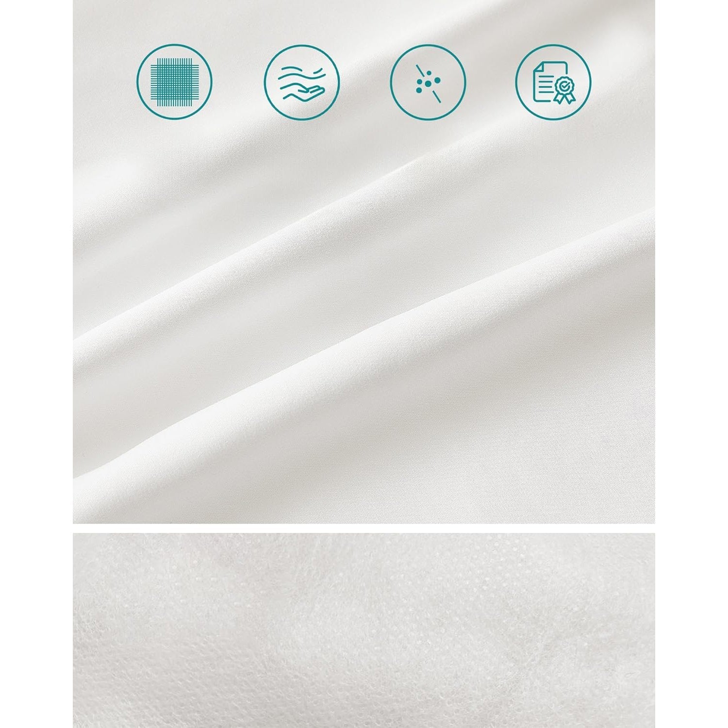 Set od 2 jastuka 40 x 80 cm, perivi u perilici na 60 °, pahuljasto bijeli | SONGMICS-vitahome.hr