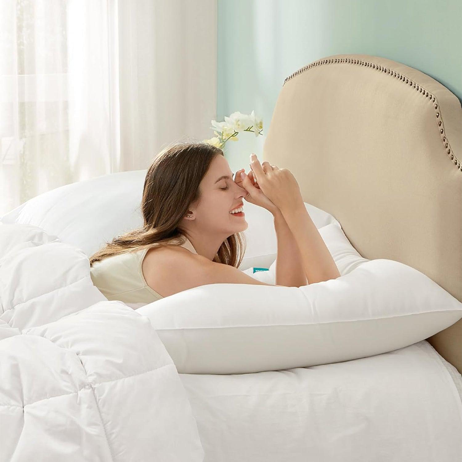 Set od 2 jastuka 80 x 80 cm, perivi u perilici na 60°, pahuljasto bijeli | SONGMICS-vitahome.hr