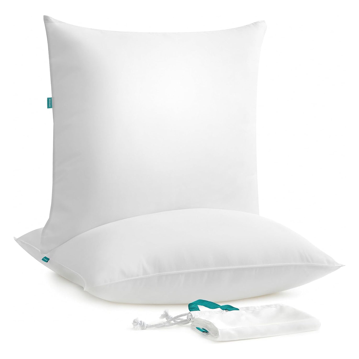 Set od 2 jastuka 80 x 80 cm, perivi u perilici na 60°, pahuljasto bijeli | SONGMICS-vitahome.hr