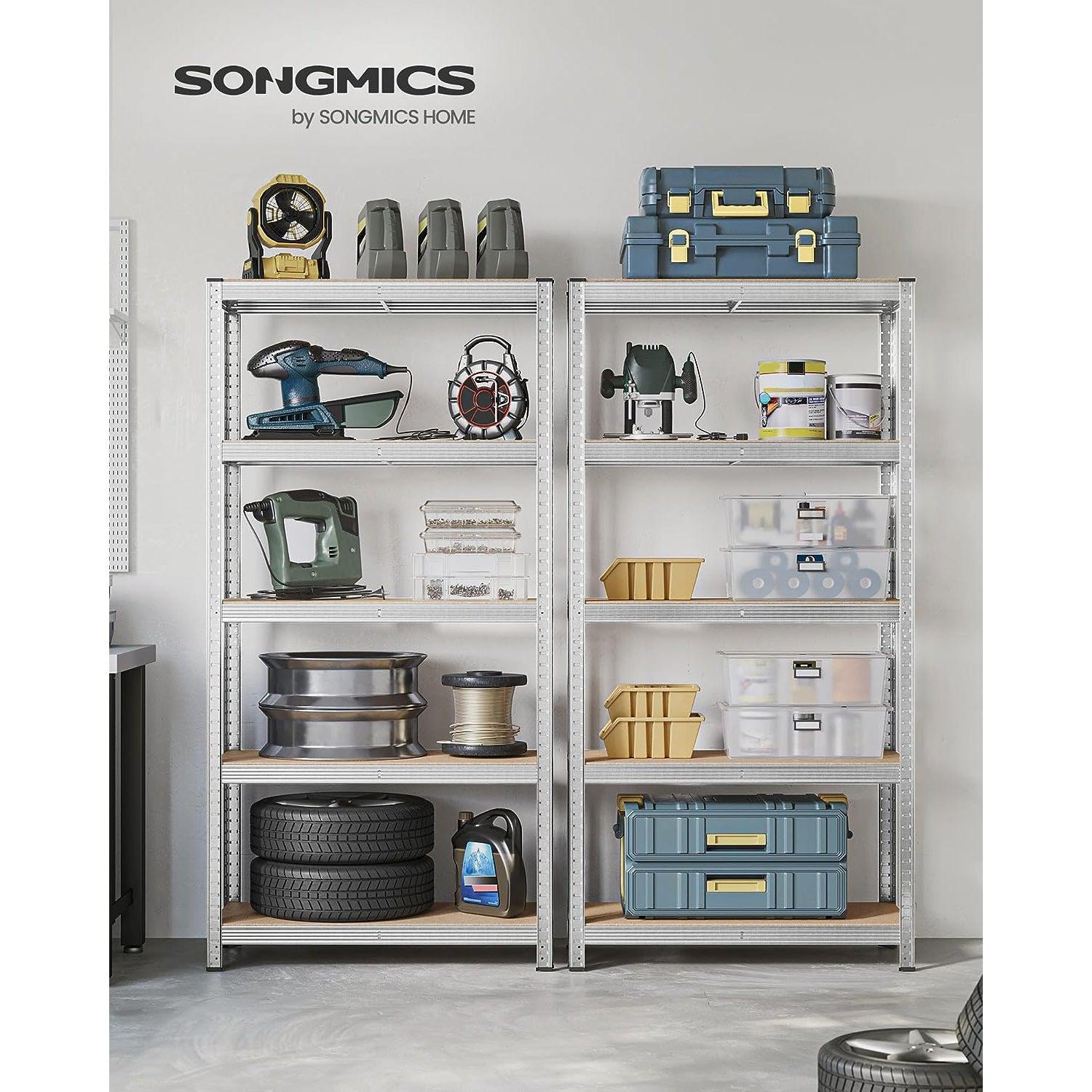 Set od 2 metalna regala za odlaganje na 5 razina, 180 x 90 x 40 cm, srebrna | SONGMICS-vitahome.hr