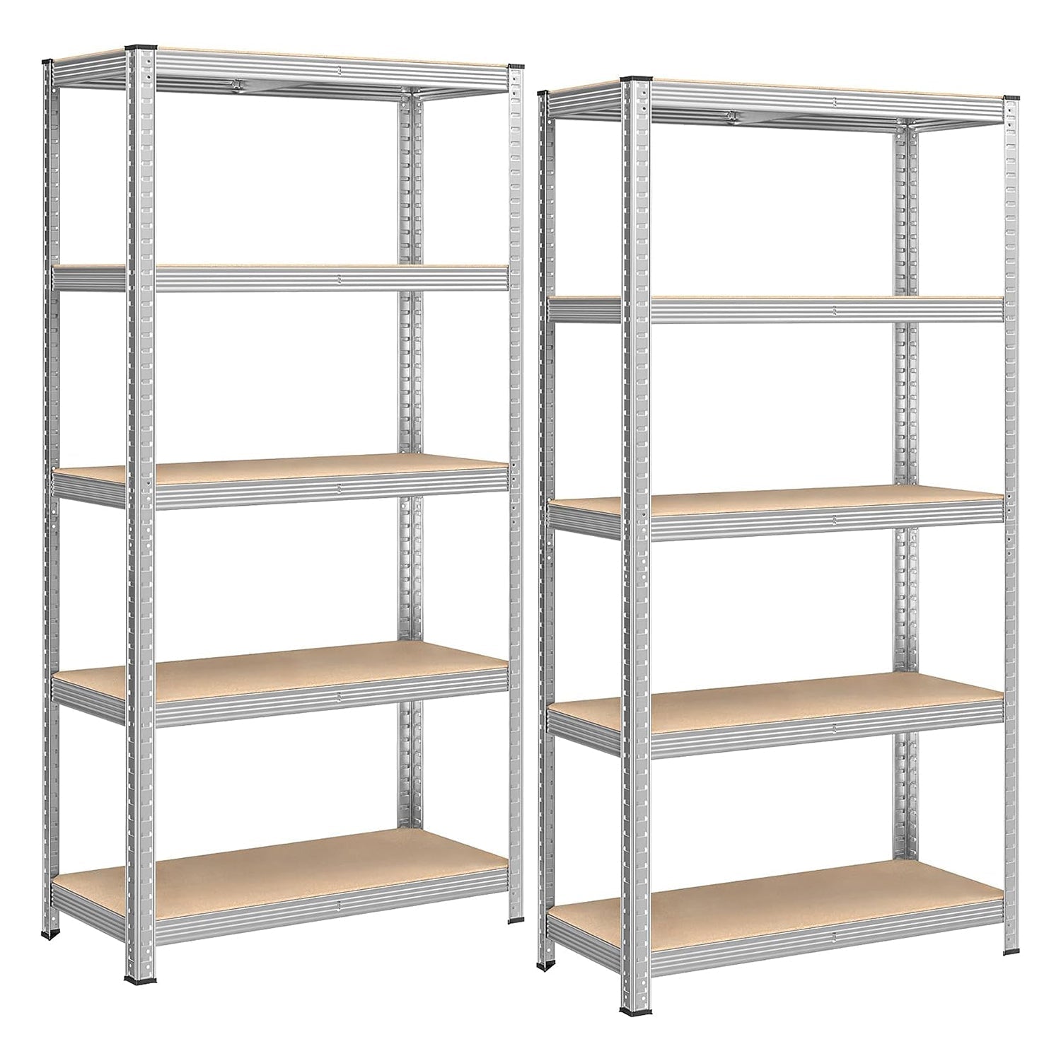 Set od 2 metalna regala za odlaganje na 5 razina, 180 x 90 x 40 cm, srebrna | SONGMICS-vitahome.hr