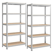 Set od 2 metalna regala za odlaganje na 5 razina, 180 x 90 x 40 cm, srebrna | SONGMICS-vitahome.hr