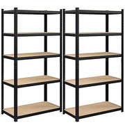 Set od 2 metalne police na 4 razine, nosivost 875 kg, 200 x 100 x 50 cm, crne | SONGMICS-vitahome.hr
