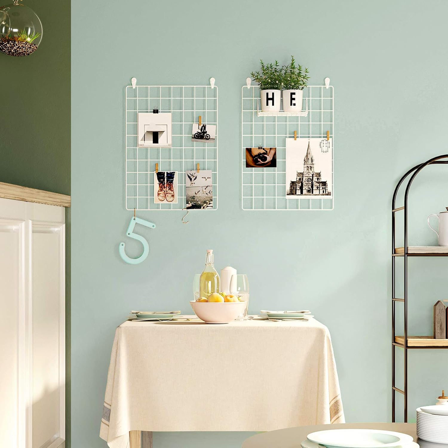 Set od 2 mrežasta panela, dimenzije: 42 x 31 cm po panelu, bijeli | SONGMICS-vitahome.hr