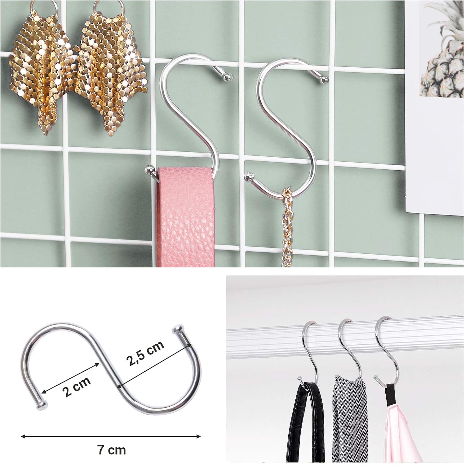 Set od 2 mrežasta panela, dimenzije: 42 x 31 cm po panelu, bijeli | SONGMICS-vitahome.hr
