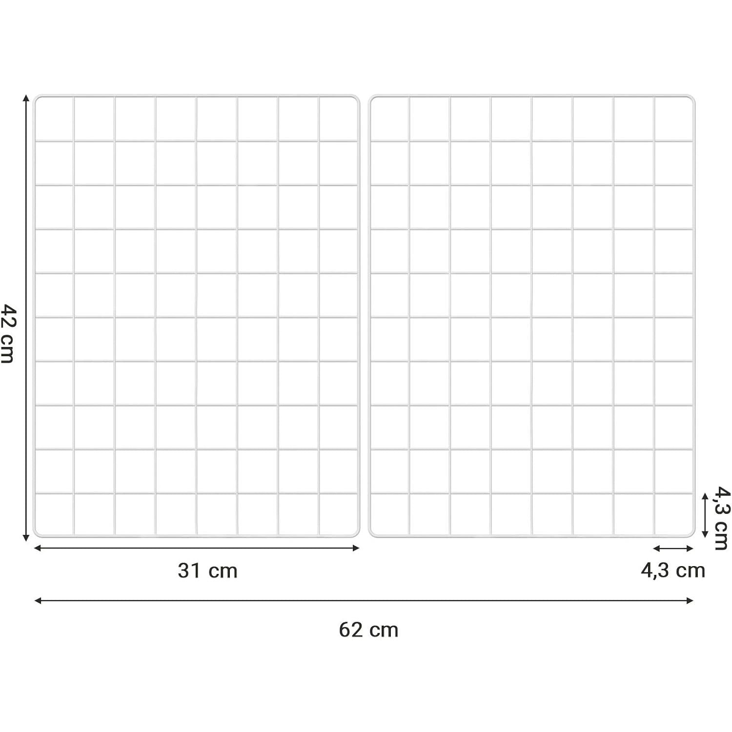 Set od 2 mrežasta panela, dimenzije: 42 x 31 cm po panelu, bijeli | SONGMICS-vitahome.hr