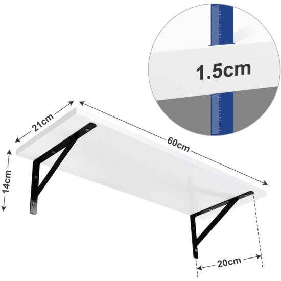 Set od 2 police, 60 x 21 x 14 cm | SONGMICS-vitahome.hr