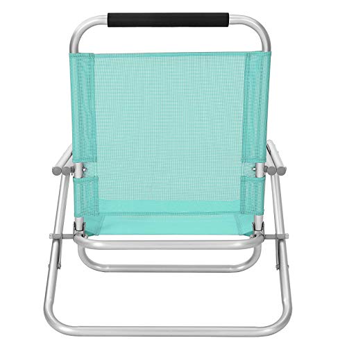 Set od 2 prijenosne, sklopive i podesive stolice za plažu, zelene boje | SONGMICS-vitahome.hr