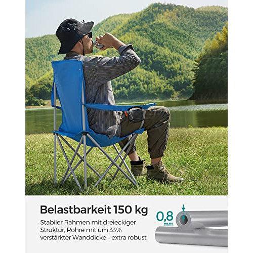 Set od 2 sklopive kamperskie stolice, nosivosti 150 kg, 76x51,5x95,5 cm,plave | SONGMICS-vitahome.hr
