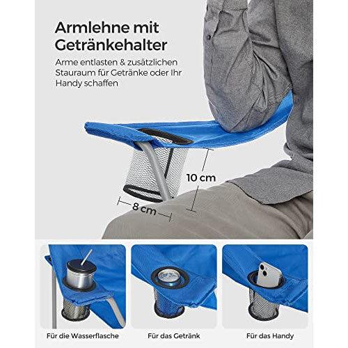 Set od 2 sklopive kamperskie stolice, nosivosti 150 kg, 76x51,5x95,5 cm,plave | SONGMICS-vitahome.hr