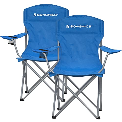 Set od 2 sklopive kamperskie stolice, nosivosti 150 kg, 76x51,5x95,5 cm,plave | SONGMICS-vitahome.hr