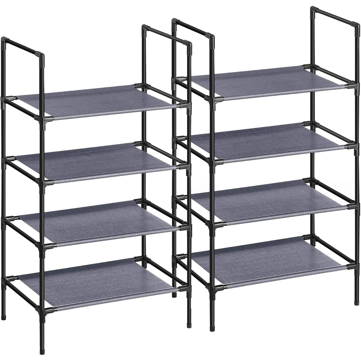 Set od 2 stalka za cipele s 4 razine, 28 x 45 x 80 cm, sive boje | SONGMICS-vitahome.hr