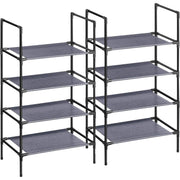 Set od 2 stalka za cipele s 4 razine, 28 x 45 x 80 cm, sive boje | SONGMICS-vitahome.hr