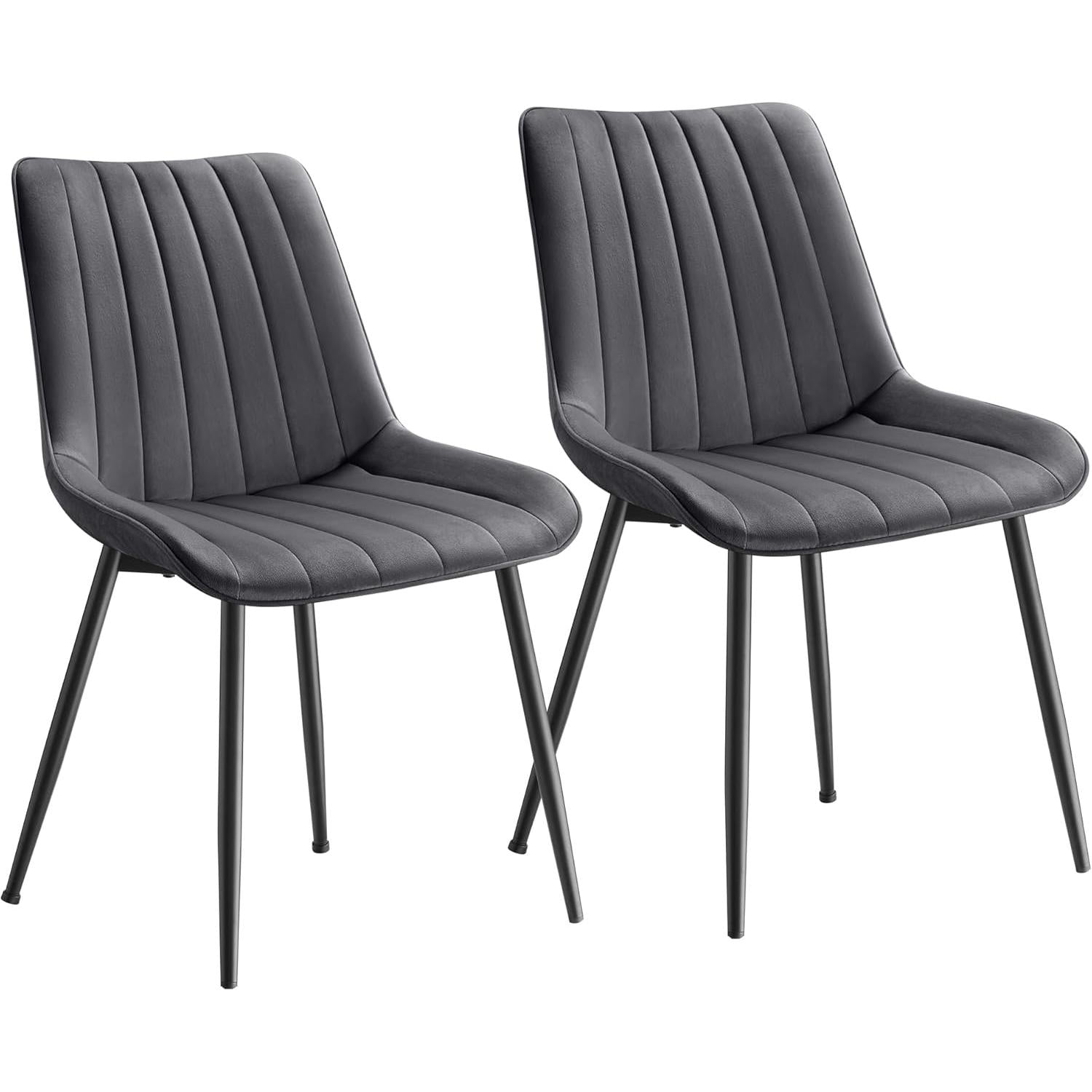 Set od 2 stolice za blagovaonicu nosivosti 120 kg, sive i crne boje-SONGMICS-Vita Home