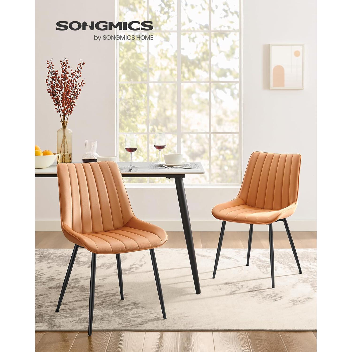 Set od 2 stolice za blagovaonicu nosivosti 120 kg, smeđe i crne boje | SONGMICS-vitahome.hr