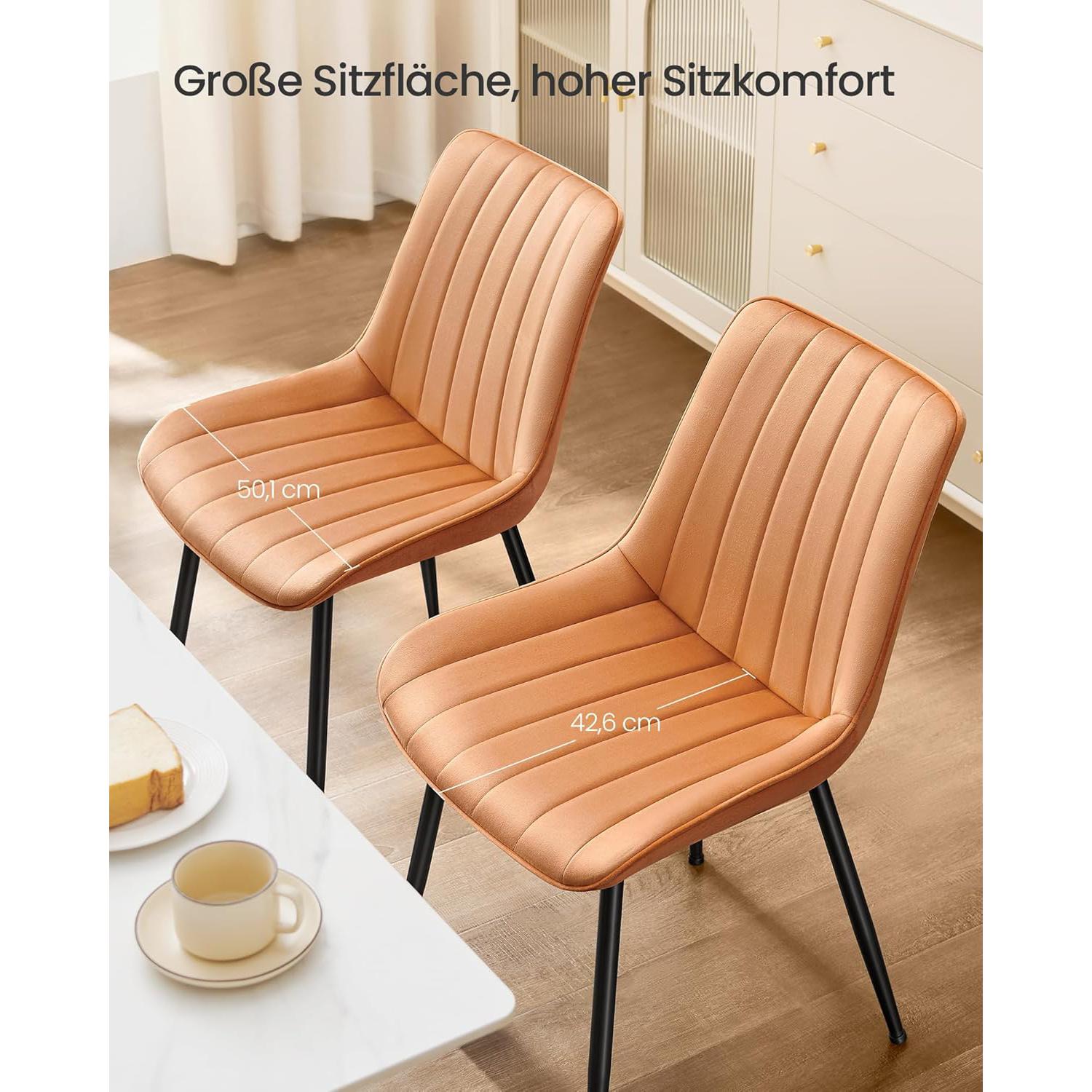 Set od 2 stolice za blagovaonicu nosivosti 120 kg, smeđe i crne boje | SONGMICS-vitahome.hr