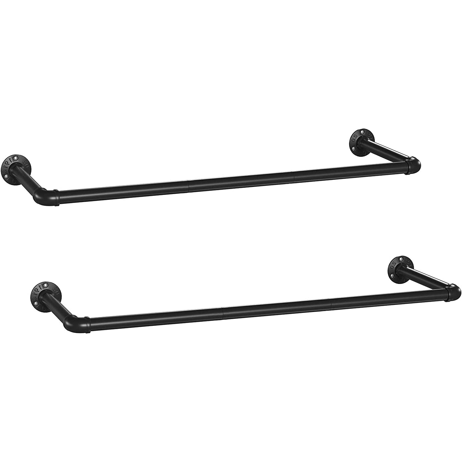Set od 2 zidne šipke nosivosti do 60kg, od čelika, crne boje | SONGMICS-vitahome.hr