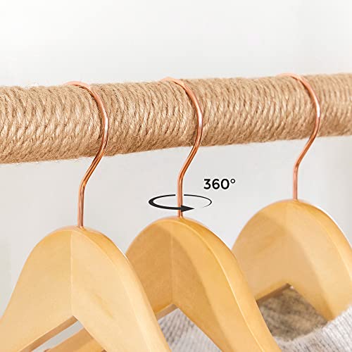 Set od 20 komada drvenih, protukliznih vješalica za odjeću, boje drveta | SONGMICS-vitahome.hr
