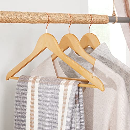 Set od 20 komada drvenih, protukliznih vješalica za odjeću, boje drveta | SONGMICS-vitahome.hr